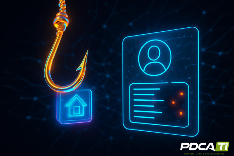 Representação visual de ataques de phishing inteligente e engenharia social automatizada usando inteligência artificial