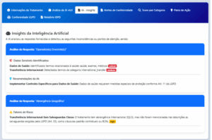 Detecções da IA no Resultado