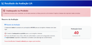 Resultado gerado LIA - LGPD
