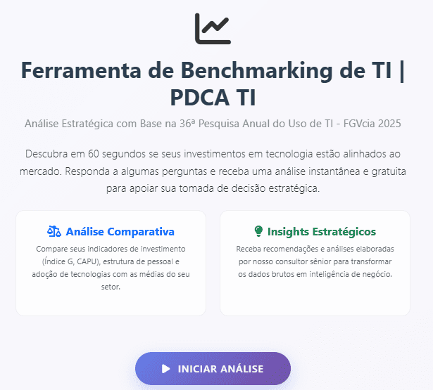 benchmarking TI - com base na pesquisa 36 da FGV