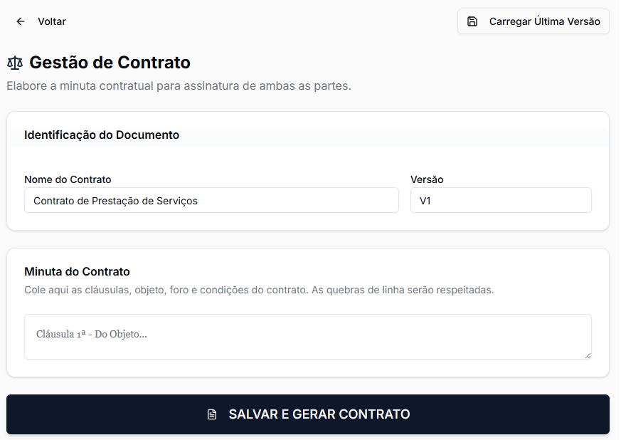 Editor de Minuta Contratual Livre